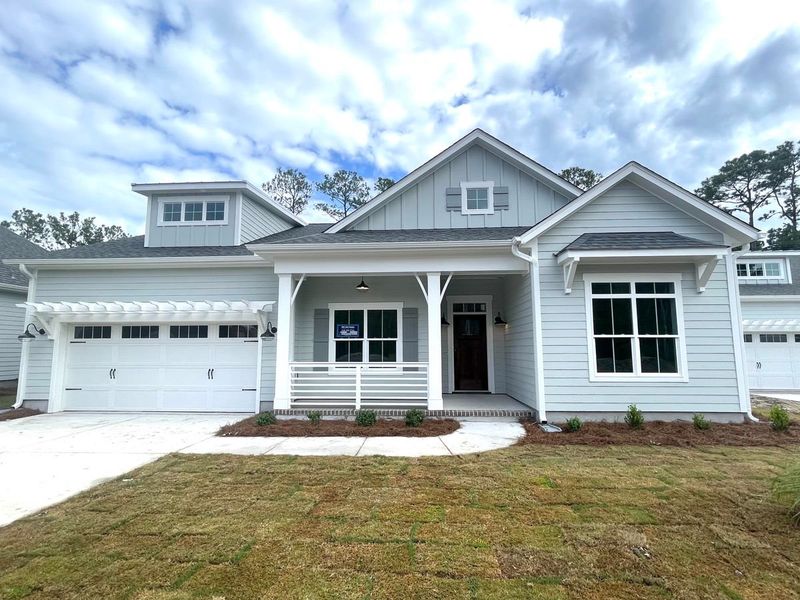 Representative exterior photo of a completed home built from the Lanai by Bill Clark Homes in Sidbury Landing, Wilmington, NC (Image 34). Representative exterior photo of a completed home built from the Lanai by Bill Clark Homes in Sidbury Landing, Wilmington, NC (Image 34).