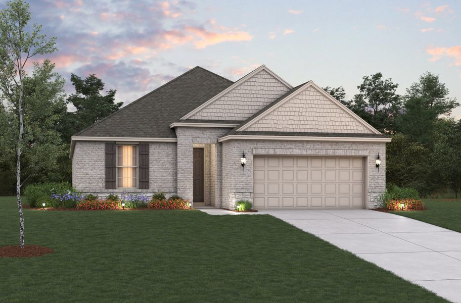 Representative exterior photo of a completed home built from the Brooks by Beazer Homes in Cottonwood, Dorchester, TX (Image 9).