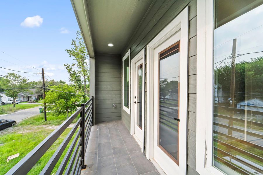 Exterior details and patio area of a home in , Houston (Image 3).