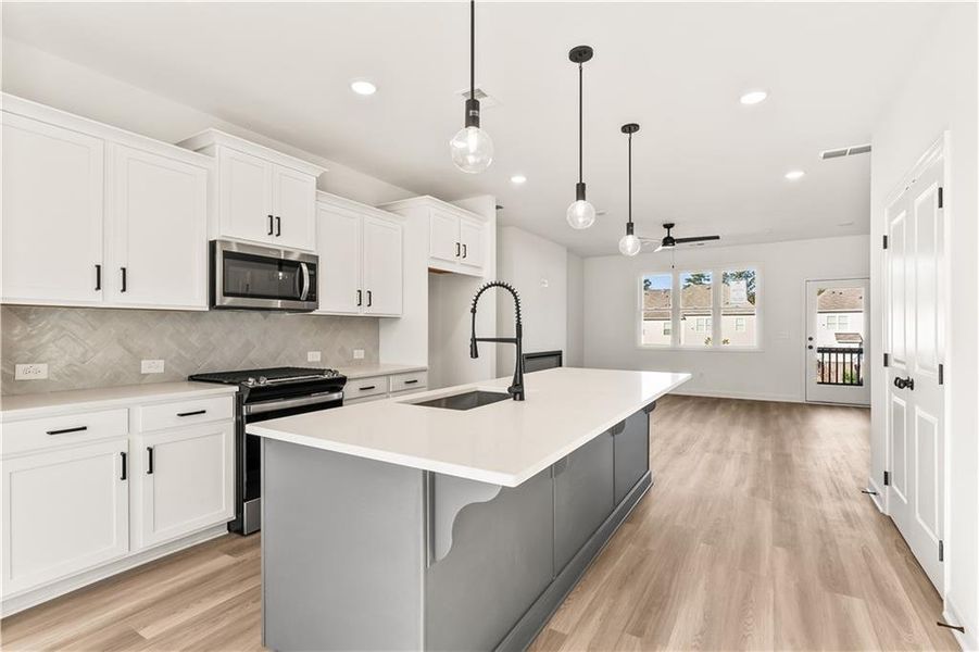 Furnished interior view inside a new home in East Park Village, Kennesaw (Image 27). Furnished interior view inside a new home in East Park Village, Kennesaw (Image 27).