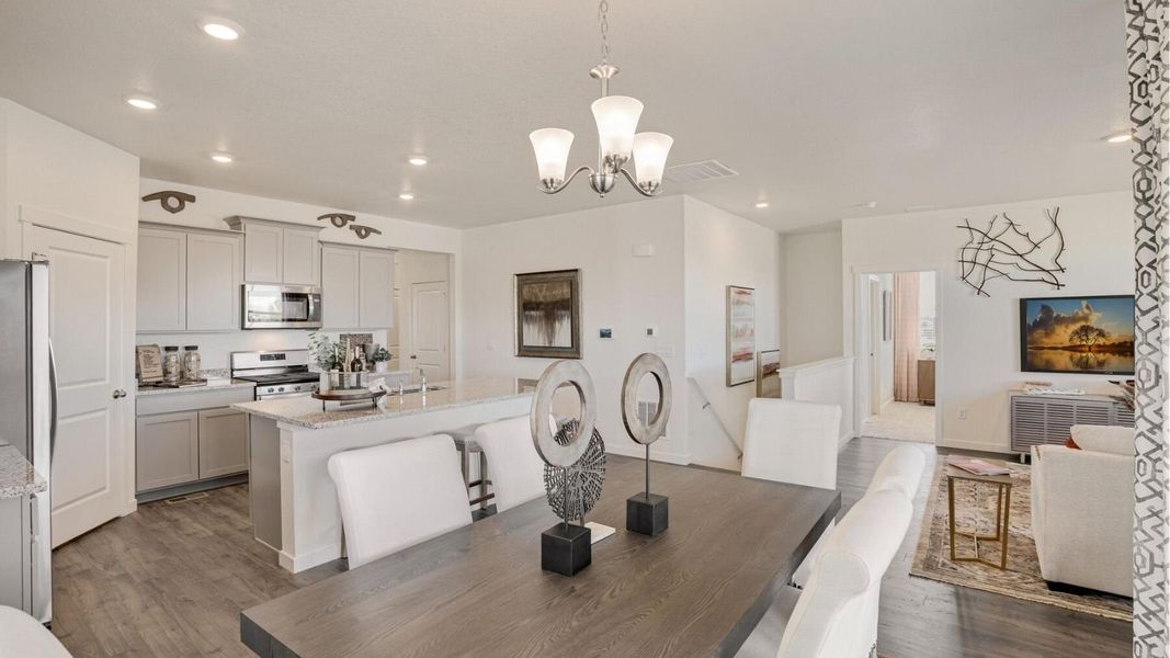 Furnished interior view inside a new home in Settlers Crossing, Commerce City (Image 13). Furnished interior view inside a new home in Settlers Crossing, Commerce City (Image 13).