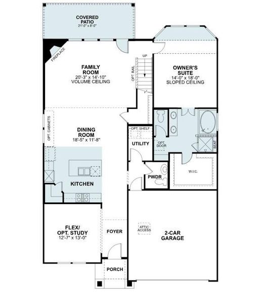 2D floor plan layout of this home in Summerview, Fulshear, TX (Image 4).
