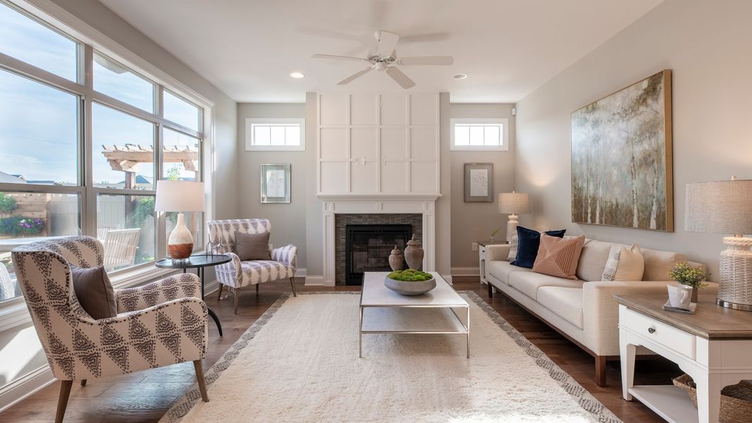 Representative furnished interior of a home built from the Portico by Epcon Communities in The Villas at Pinewood, Asheboro (Image 7). Representative furnished interior of a home built from the Portico by Epcon Communities in The Villas at Pinewood, Asheboro (Image 7).
