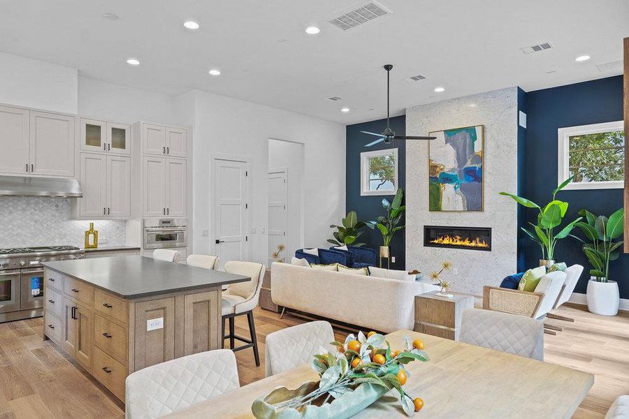 Furnished interior view inside a new home in Spyglass, Austin (Image 7).