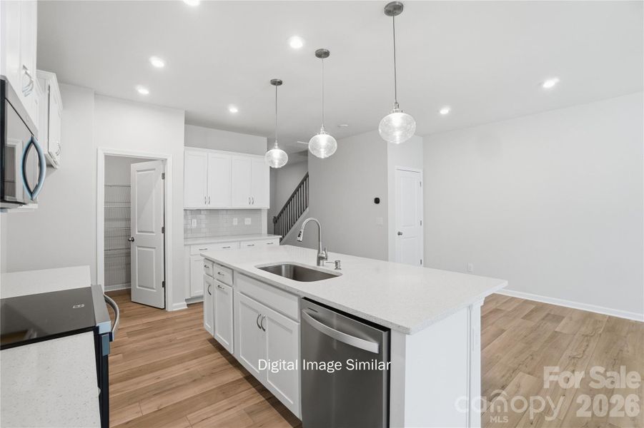 Furnished interior view inside a new home in Bailey Run, Charlotte (Image 4).