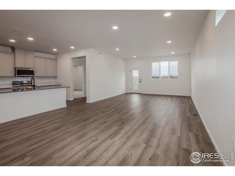 DINING ROOM, KITCHEN AND LIVING ROOM