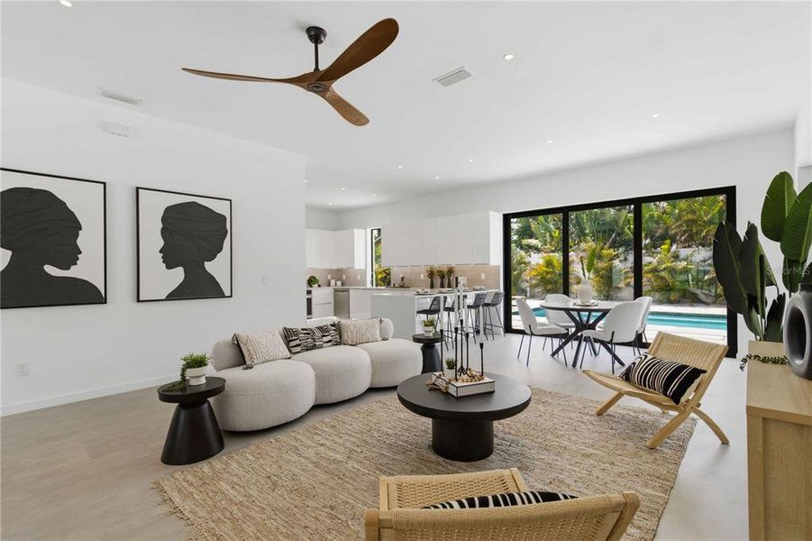 Furnished interior view inside a new home in , Sarasota (Image 9).