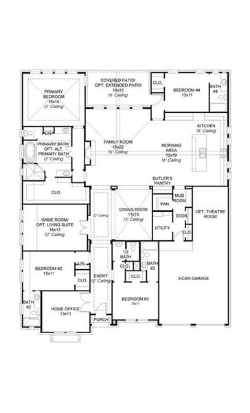 2D floor plan layout of this home in Sonoma Verde 70', McLendon-Chisholm, TX (Image 2). 2D floor plan layout of this home in Sonoma Verde 70', McLendon-Chisholm, TX (Image 2).