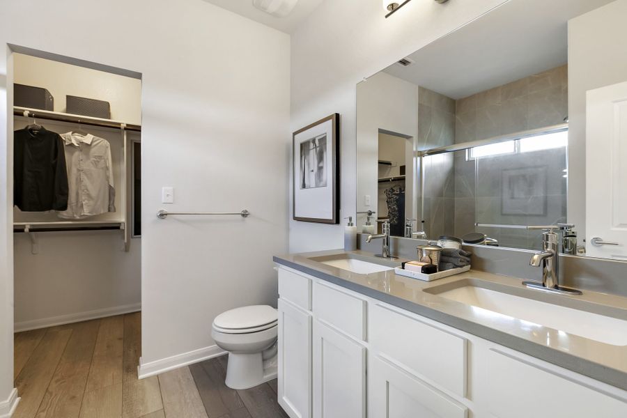 Furnished interior view inside a new home in Trace, San Marcos (Image 12).