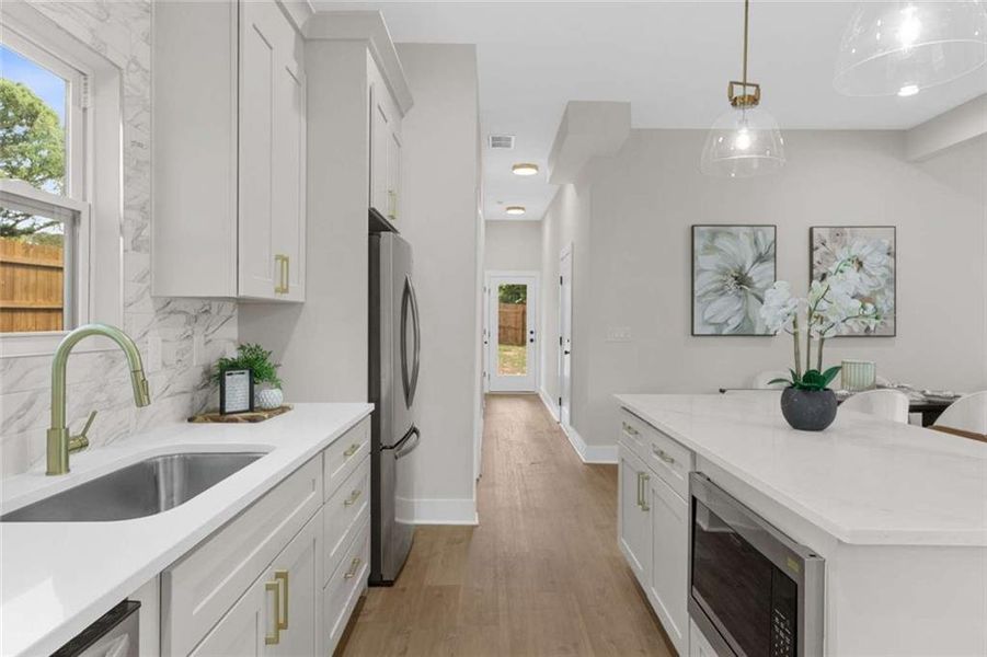 Furnished interior view inside a new home in , Atlanta (Image 17). Furnished interior view inside a new home in , Atlanta (Image 17).