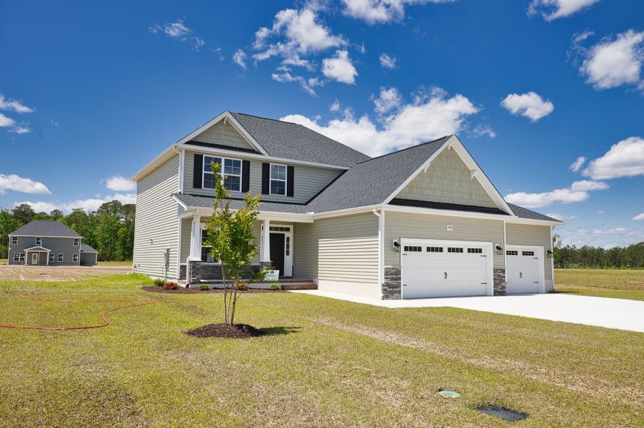 Representative exterior photo of a completed home built from the Clayton by Caviness & Cates Communities in Maggie Way, Wendell, NC (Image 7).