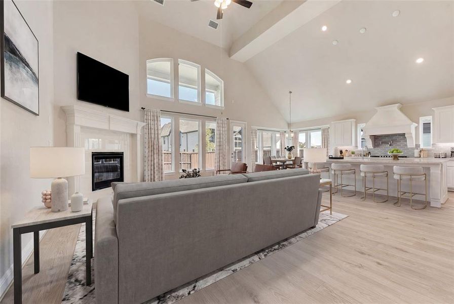 Furnished interior view inside a new home in South Pointe, Mansfield (Image 6). Furnished interior view inside a new home in South Pointe, Mansfield (Image 6).