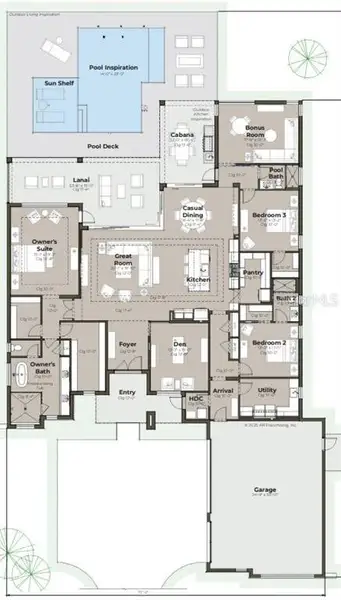 2D floor plan layout of this home in , Ocala, FL (Image 2). 2D floor plan layout of this home in , Ocala, FL (Image 2).