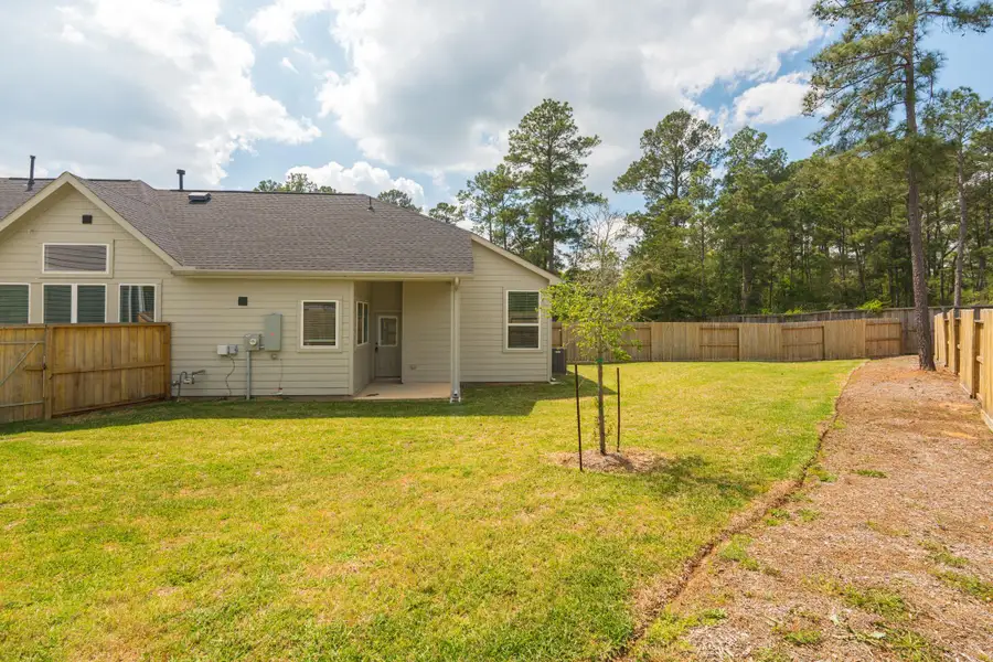 Exterior details and patio area of a home in The Woodlands Hills, Willis (Image 4).