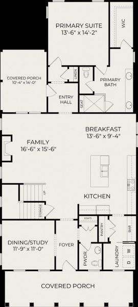 2D floor plan layout of this home in Nexton, Summerville, SC (Image 3).