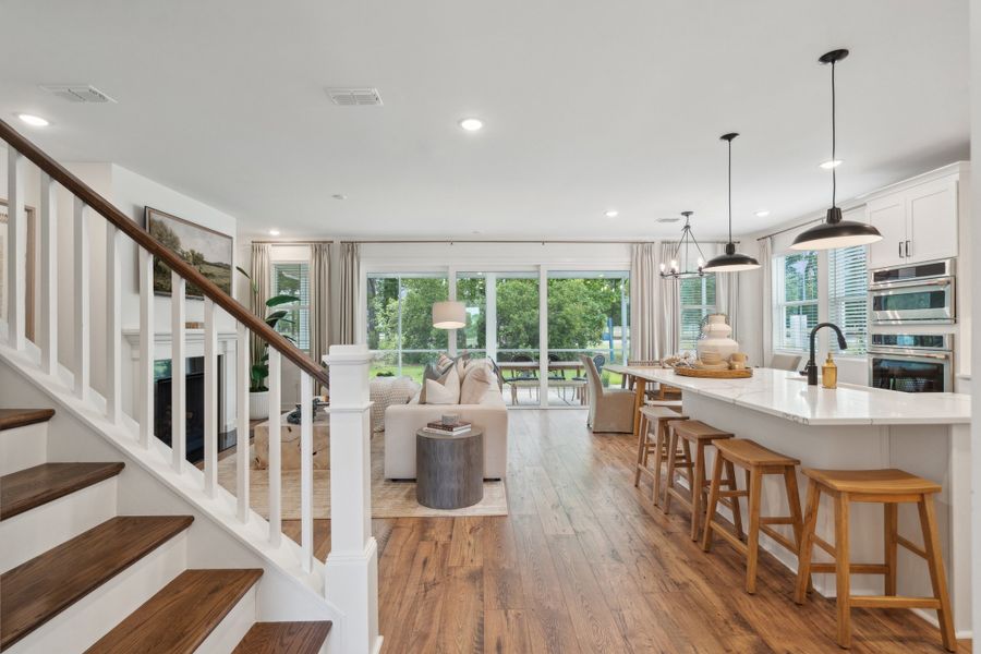 Foyer leading to open floorplan