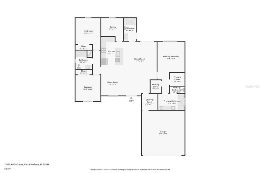 2D floor plan layout of this home in , Port Charlotte, FL (Image 5).