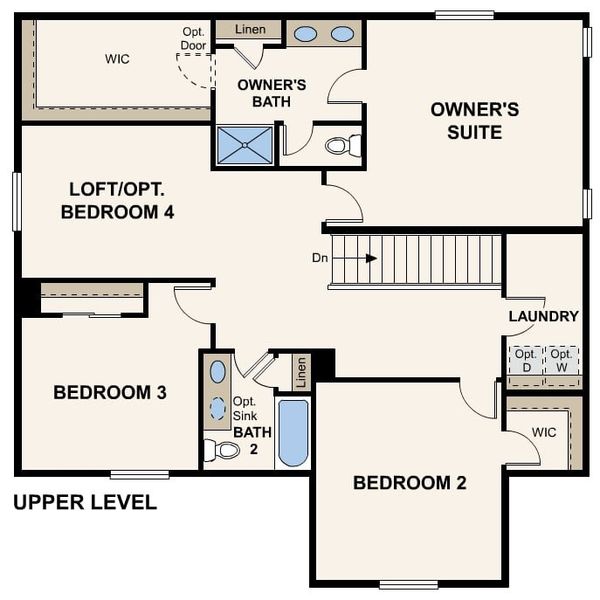 2D floor plan layout of this home in Red Barn Meadows, Mead, CO (Image 5).