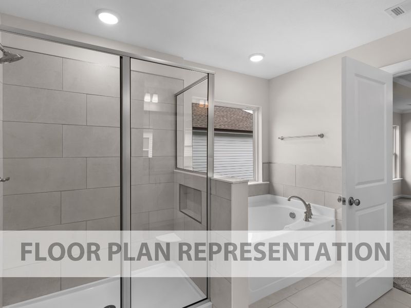 Primary Bathroom | Parkwood Plan by Ivey Homes Primary Bathroom | Parkwood Plan by Ivey Homes