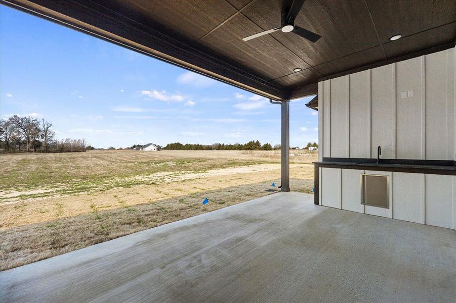 Exterior details and patio area of a home in , Celeste (Image 2). Exterior details and patio area of a home in , Celeste (Image 2).