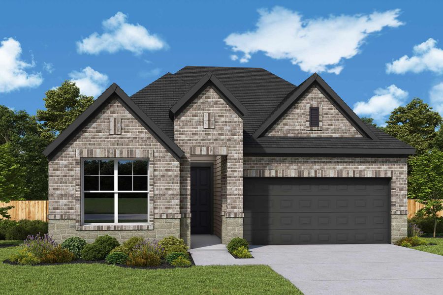Representative exterior photo of a completed home built from the The Lantana by David Weekley Homes in Audubon - Terrace Collection, Magnolia, TX (Image 2). Representative exterior photo of a completed home built from the The Lantana by David Weekley Homes in Audubon - Terrace Collection, Magnolia, TX (Image 2).