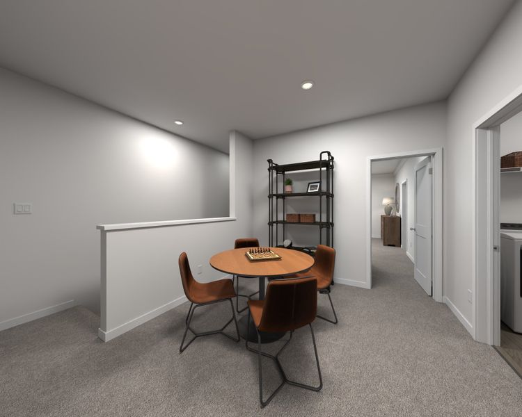 Furnished interior view inside a new home in Avalon Place Townes, Durham (Image 4).