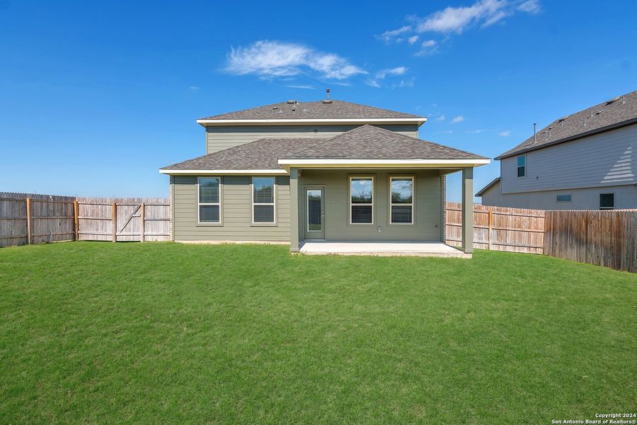 Exterior details and patio area of a home in Morgan Meadows, San Antonio (Image 28). Exterior details and patio area of a home in Morgan Meadows, San Antonio (Image 28).