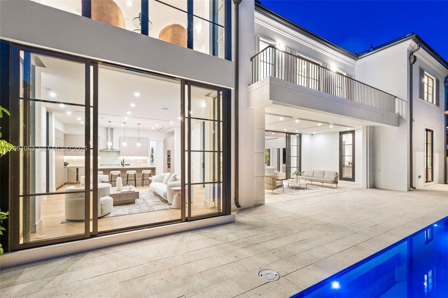 Exterior details and patio area of a home in , Coral Gables (Image 30).