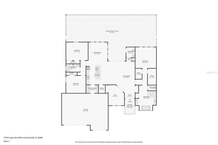 2D floor plan layout of this home in , Punta Gorda, FL (Image 5). 2D floor plan layout of this home in , Punta Gorda, FL (Image 5).