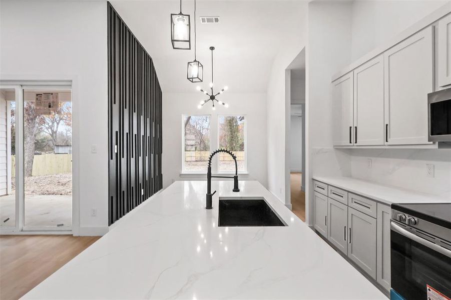 Furnished interior view inside a new home in , Dallas (Image 6).