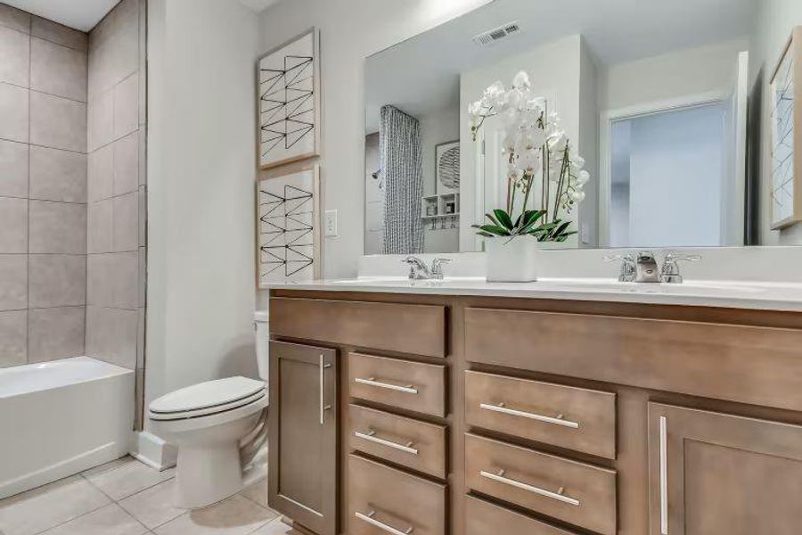 Furnished interior view inside a new home in Riversprings, Dacula (Image 16).