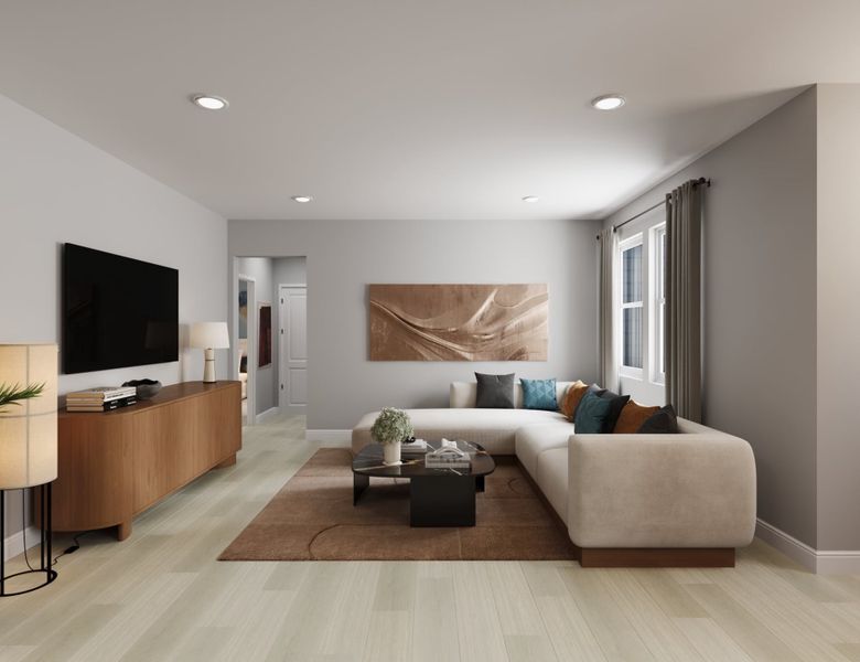 Furnished interior view inside a new home in Trailstone, Arvada (Image 4).