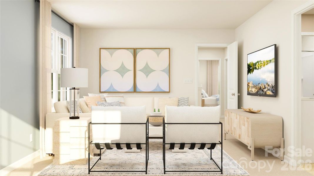 Furnished interior view inside a new home in Redhawk, Belmont (Image 11).