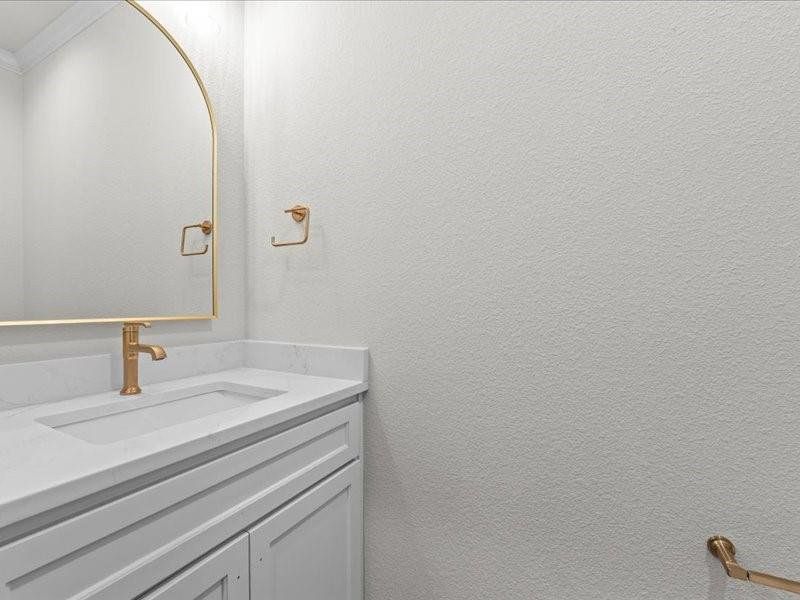 Half bathroom with vanity