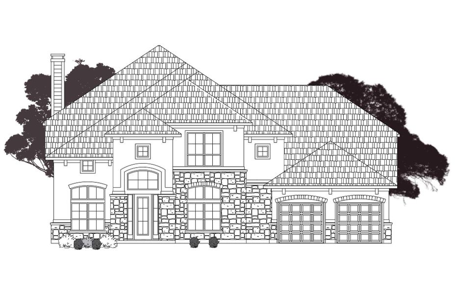Exterior rendering of this home design in , Conroe, TX (Image 4).