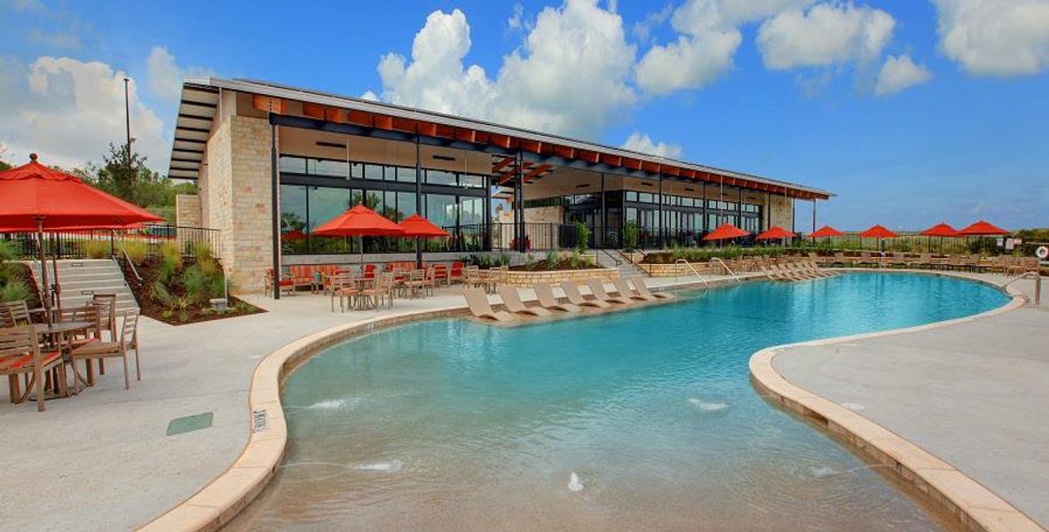 A spacious resort-style pool with a broad deck beckons, complete with a contemporary clubhouse and ample lounging areas.