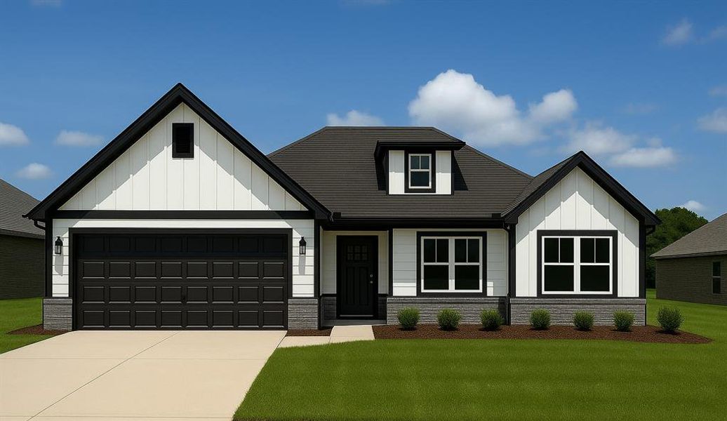 Front exterior of a new home in , Tyler, TX, highlighting curb appeal (Image 1).