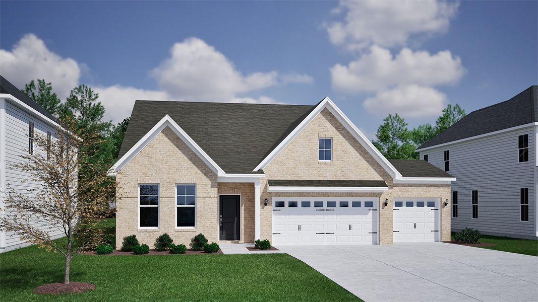 Representative exterior photo of a completed home built from the Hunter - Vanguard Collection by Mungo Homes in Ovation at Sweetbrier, Durham, NC (Image 21).
