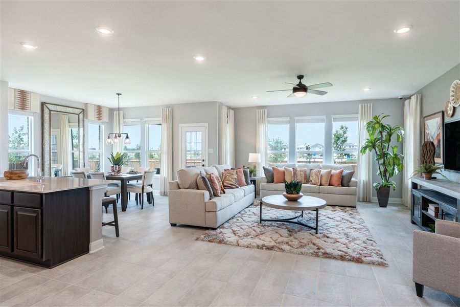 Representative furnished interior of a home built from the 2858 by KB Home in Salerno - Hallmark Collection, Round Rock (Image 5).