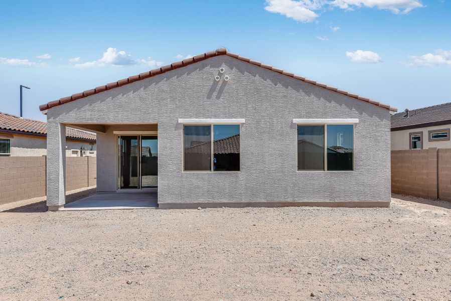 Exterior details and patio area of a home in Estrella, Goodyear (Image 28).