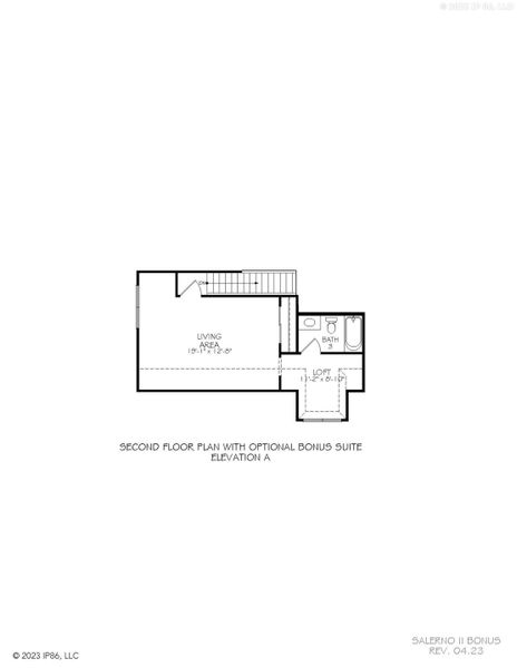 2D floor plan layout for the Salerno by Epcon Communities in The Grove at Haven Hill, Lenoir City, TN (Image 5). 2D floor plan layout for the Salerno by Epcon Communities in The Grove at Haven Hill, Lenoir City, TN (Image 5).