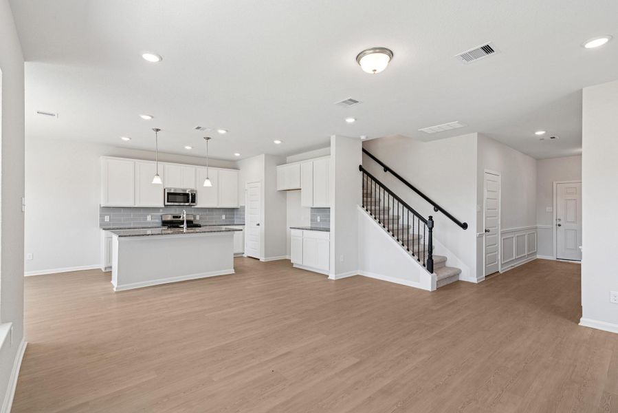 The Oriole II- Family Room into Kitchen