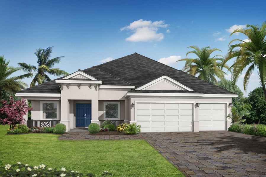 Representative exterior photo of a completed home built from the Belize by Medallion Home in Hampton Lakes, Sarasota, FL (Image 7). Representative exterior photo of a completed home built from the Belize by Medallion Home in Hampton Lakes, Sarasota, FL (Image 7).