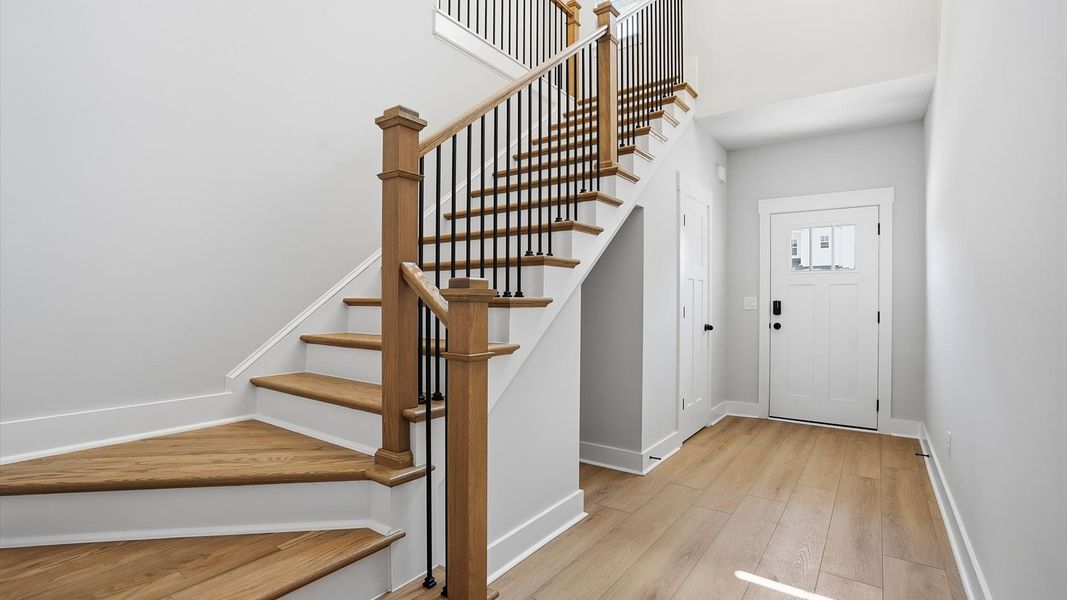 Established style and superior craftsmanship evident from the hardwood foyer entry in Anderson, SC Established style and superior craftsmanship evident from the hardwood foyer entry in Anderson, SC