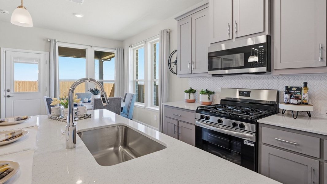 Furnished interior view inside a new home in Bluestem, Rhome (Image 9).