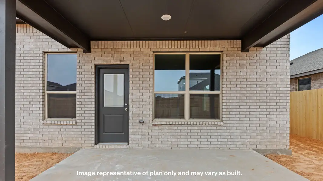 Exterior details and patio area of a home in Homestead at Parks Bell Ranch, Odessa (Image 3).