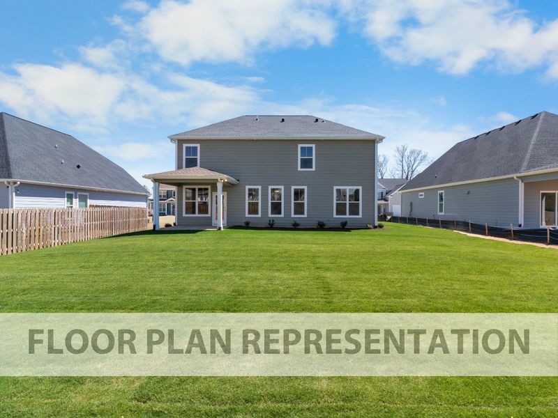 Representative exterior photo of a completed home built from the Mill Creek by Ivey Homes in Windsor, North Augusta, SC (Image 14).