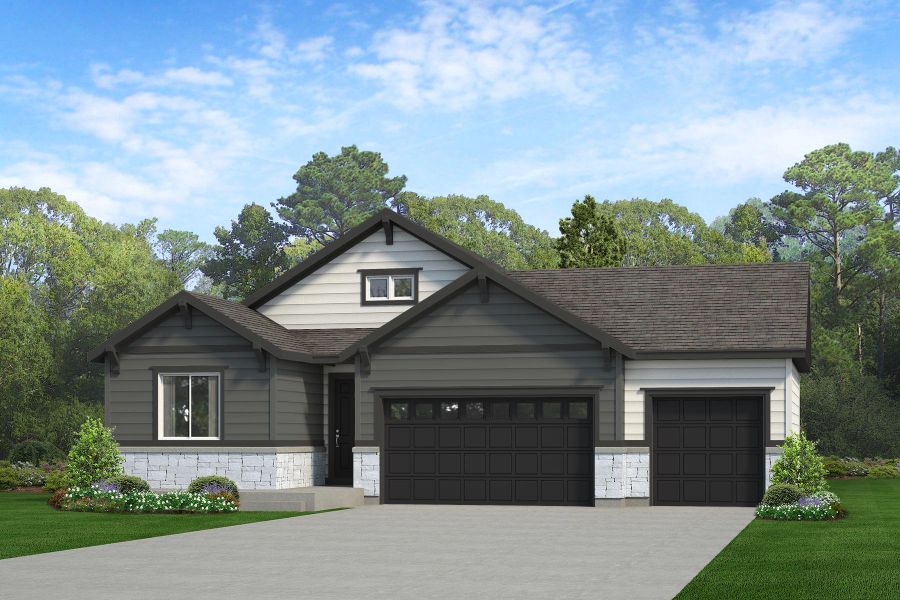 Representative exterior photo of a completed home built from the Ironton by Landsea Homes in Cherry Meadows, Brighton, CO (Image 12).