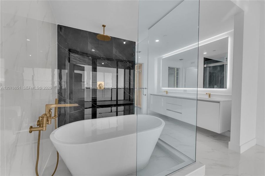 Furnished interior view inside a new home in , Miami (Image 8).
