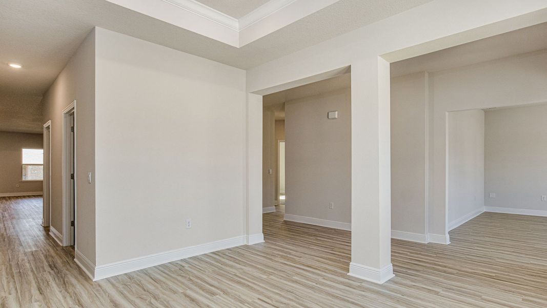 Representative unfurnished interior of a home built from the The McKenzie by D.R. Horton in Meadows at Rehwinkel, Crawfordville (Image 9).